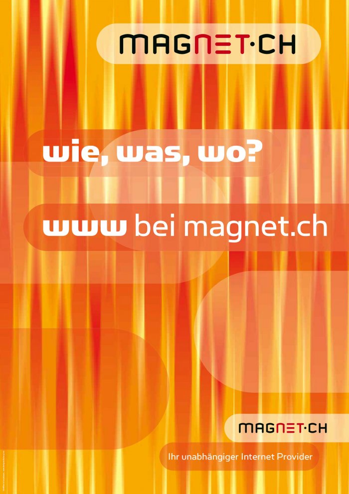 Magnet Basel – Plakatkampagne für den ersten Schweizer Internet-Provider