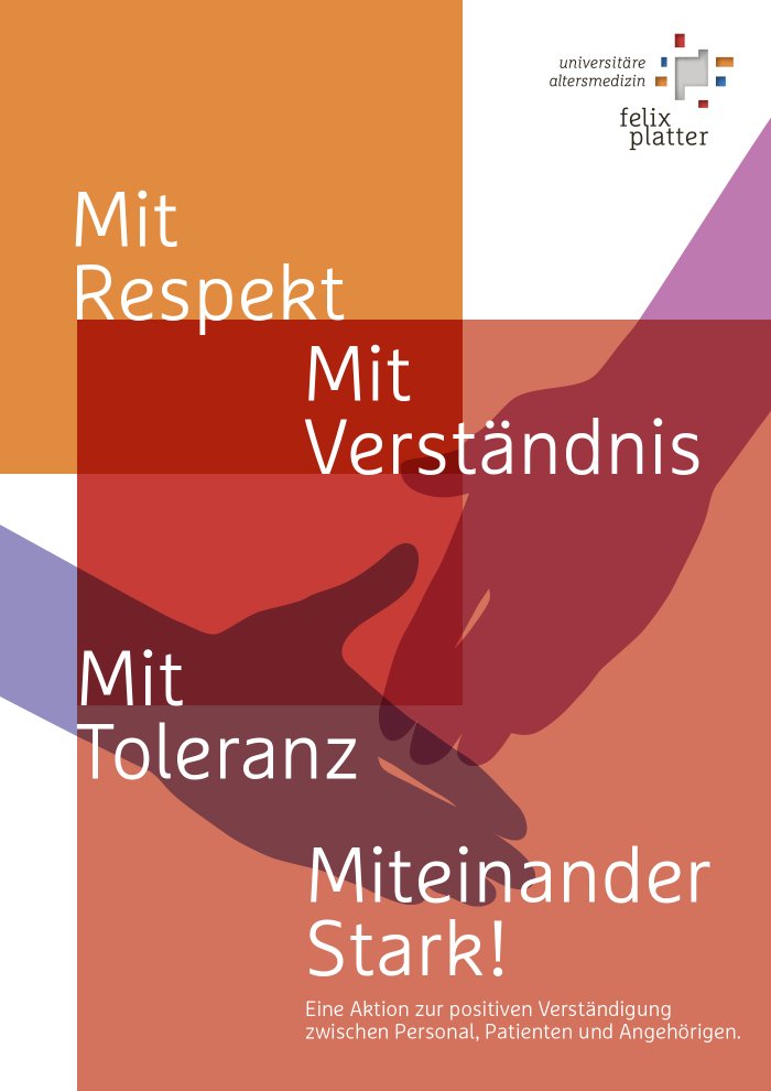 Plakat Verständnis – Toleranz – Respekt im FELIX Platter