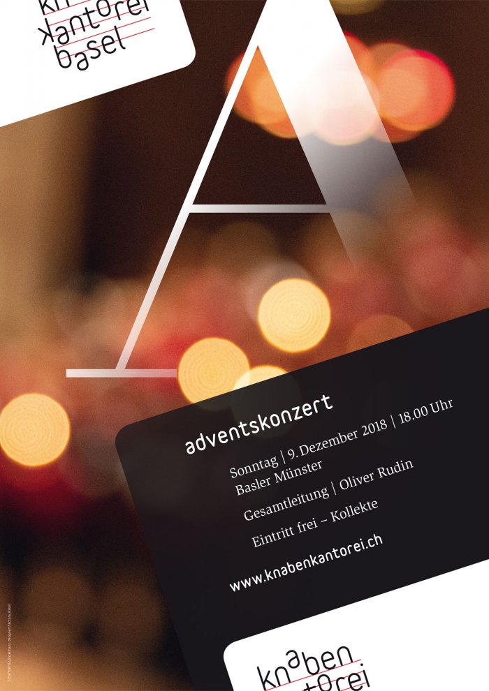 Plakat Knabenkantorei Basel Adventskonzert 2018