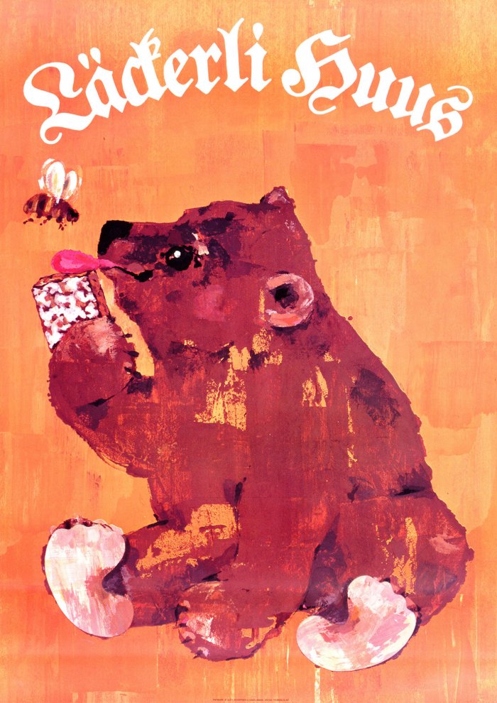 Plakat «Läckerli Huus» – der Honig-Bär